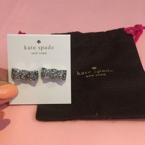NEW Kate Spade Sparkle Bow Stud Earrings